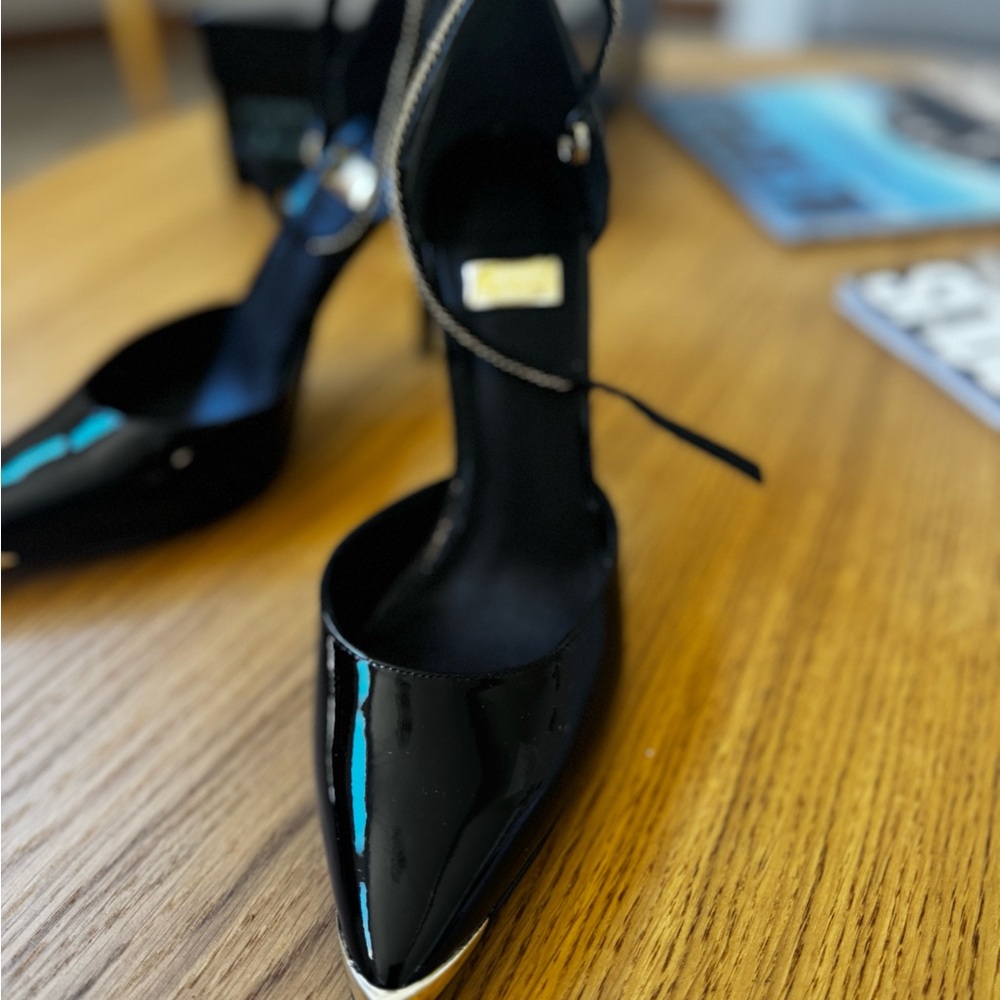 Guess by Marciano Black Heels with Gold Tips